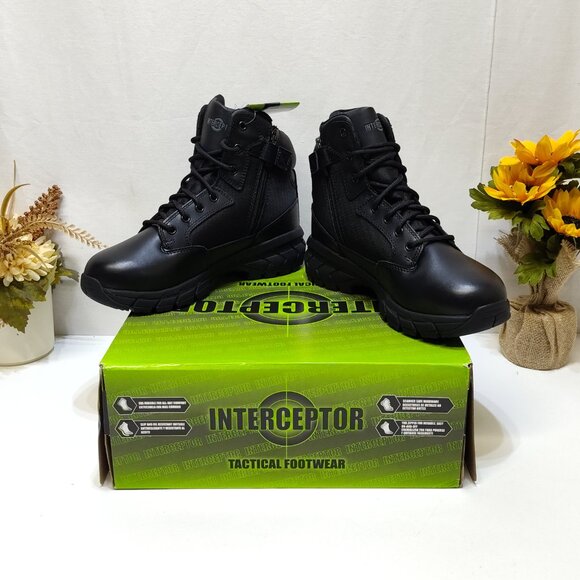 Interceptor Litefast Tactical Boots Women's 9.5 Zippered 6" Shaft Soft Toe NIB - Picture 4 of 12
